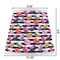 Macarons Poly Film Empire Lampshade - Dimensions