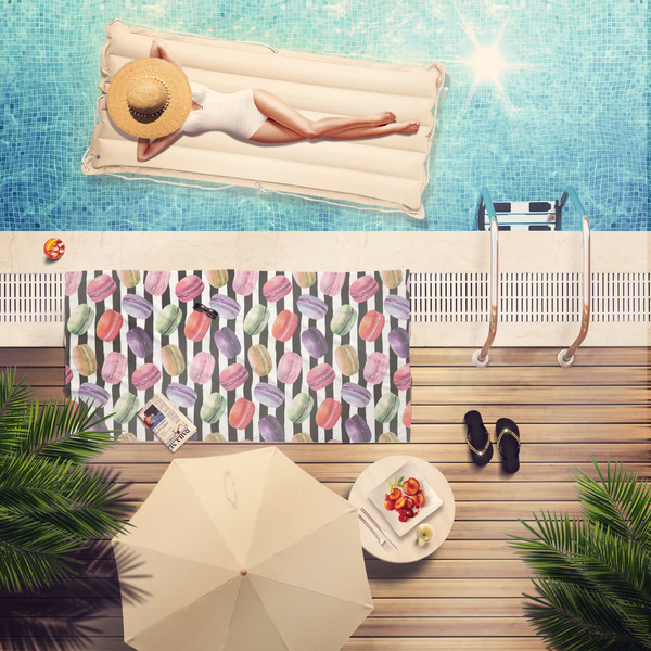 Macarons Pool Towel Lifestyle