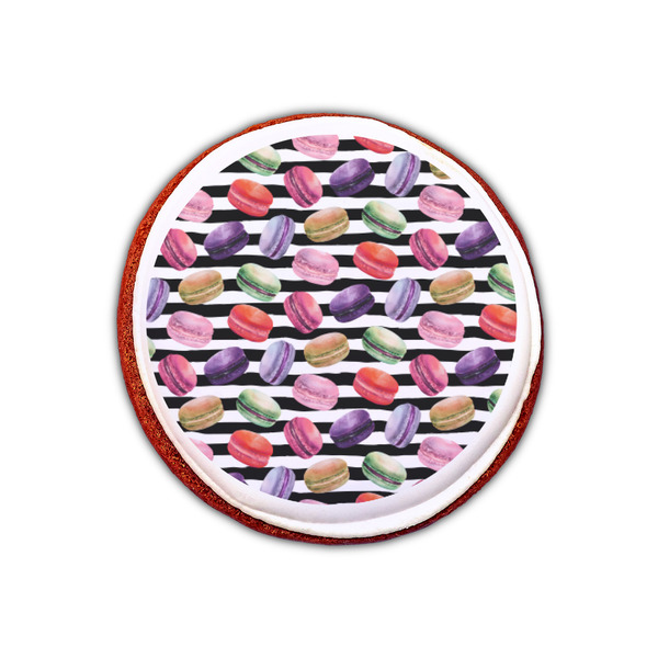 Macarons Printed Icing Circle - XSmall - On Cookie