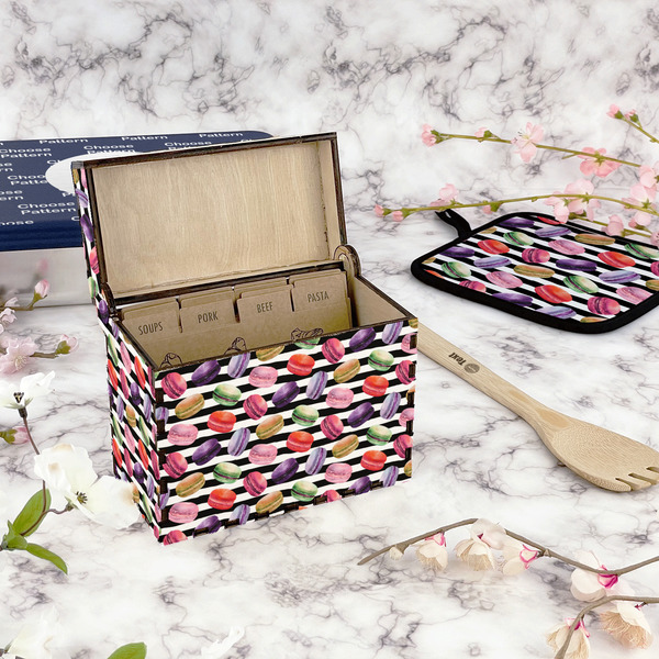 Macarons Recipe Box - Full Color - In Context