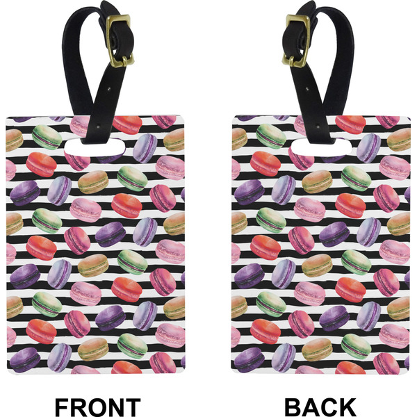 Macarons Rectangle Luggage Tag (Front + Back)