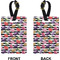 Macarons Rectangle Luggage Tag (Front + Back)