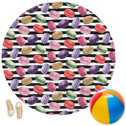 Macarons Round Beach Towel