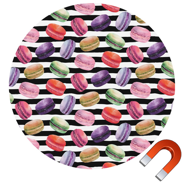 Custom Macarons Round Car Magnet - 10"
