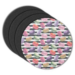 Macarons Round Rubber Backed Coasters - Set of 4