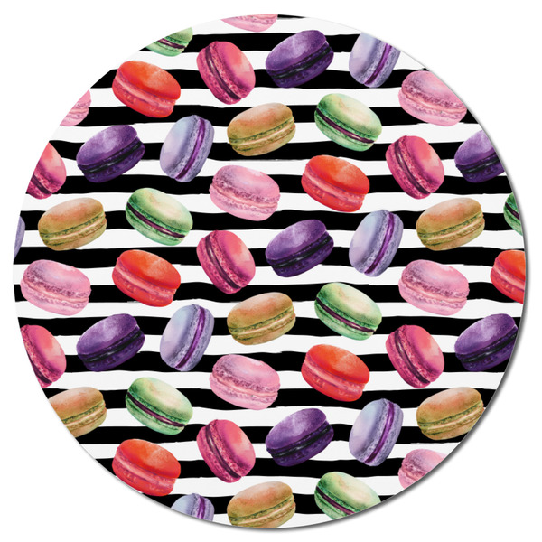 Macarons Round Fridge Magnet - FRONT