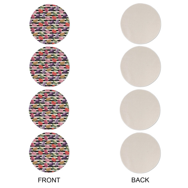 Macarons Round Linen Placemats - APPROVAL Set of 4 (single sided)