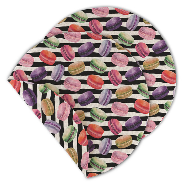 Macarons Round Linen Placemats - MAIN (Double-Sided)