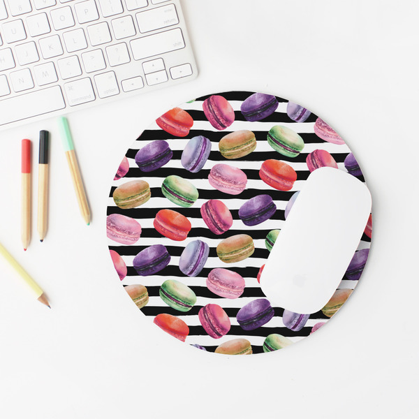 Macarons Round Mousepad - LIFESTYLE 2