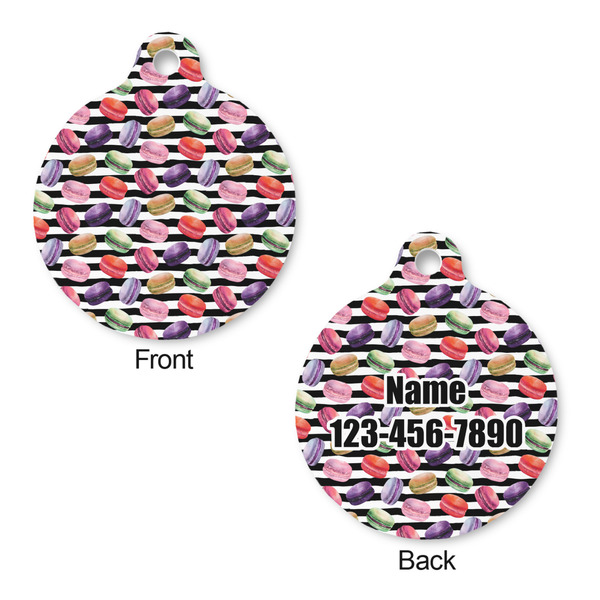 Macarons Round Pet ID Tag - Large - Approval