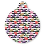Macarons Round Pet ID Tag - Large