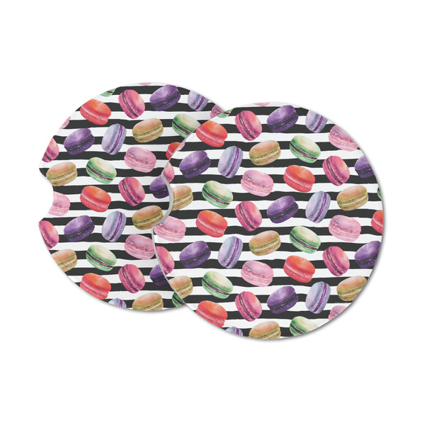 Custom Macarons Sandstone Car Coasters - Set of 2