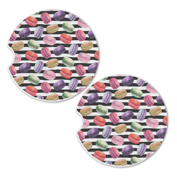 Macarons Sandstone Car Coasters - Set of 2