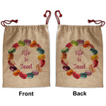 Macarons Santa Sack - Front & Back