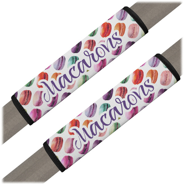 Custom Macarons Seat Belt Covers (Set of 2) (Personalized)