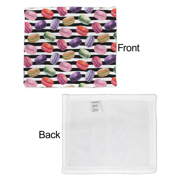 Macarons Security Blanket - Front & White Back View