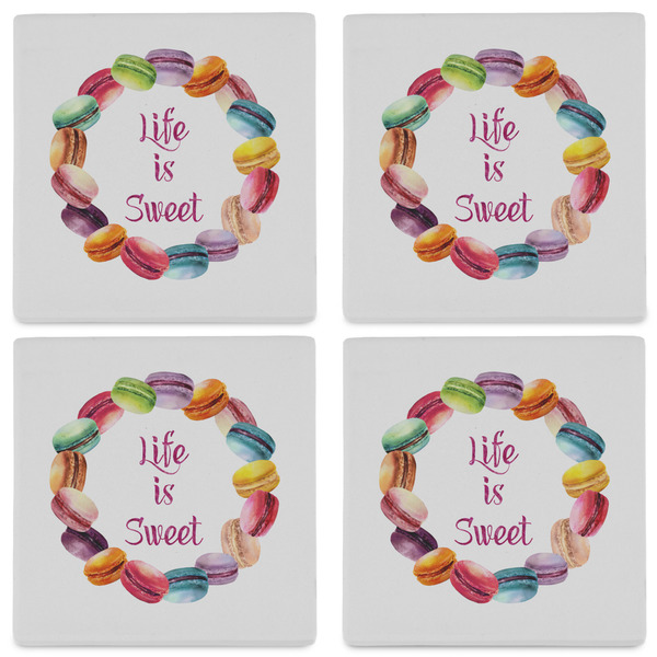 Macarons Set of 4 Sandstone Coasters - See All 4 View