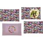 Macarons Set of 4 Glass Rectangular Lunch / Dinner Plate (Personalized)