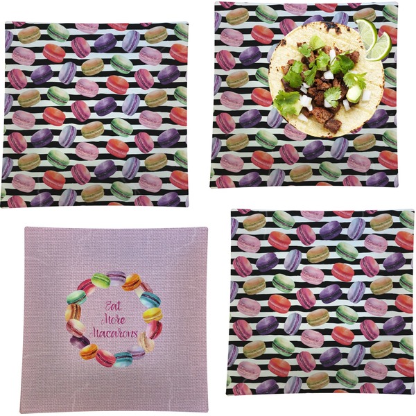 Macarons Set of Square Dinner Plates