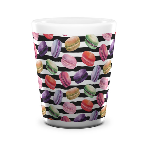 Custom Macarons Ceramic Shot Glass - 1.5 oz - White - Set of 4