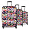 Macarons 3 Piece Luggage Set - 20" Carry On, 24" Medium Checked, 28" Large Checked