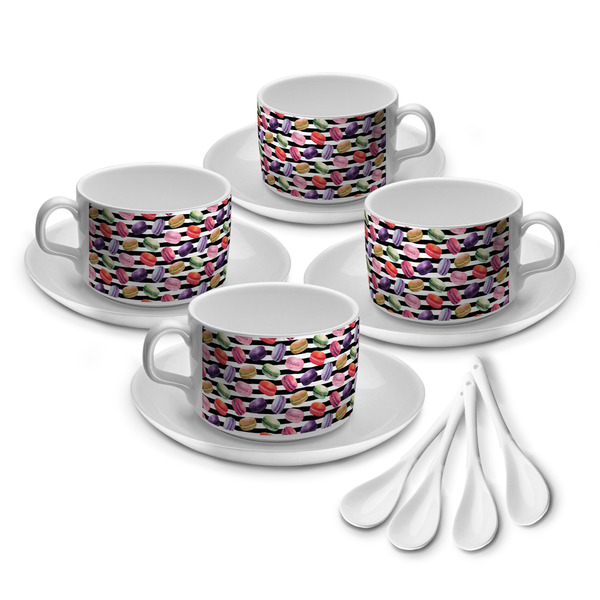 Custom Macarons Tea Cup - Set of 4