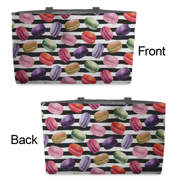 Macarons Tote w/Black Handles - Front & Back Views