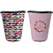 Macarons Trash Can Black - Front and Back - Apvl