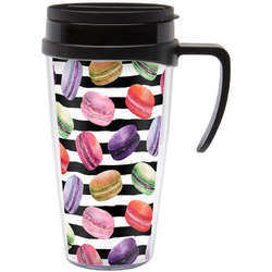 Macarons Acrylic Travel Mug with Handle