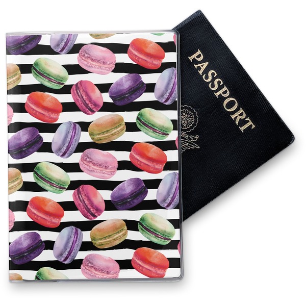 Custom Macarons Vinyl Passport Holder