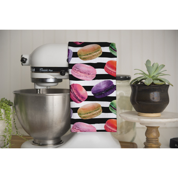 Macarons Waffle Weave Towel - Full Color Print - Lifestyle Image