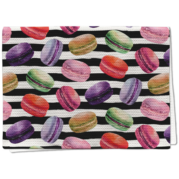 Custom Macarons Kitchen Towel - Waffle Weave - Full Color Print