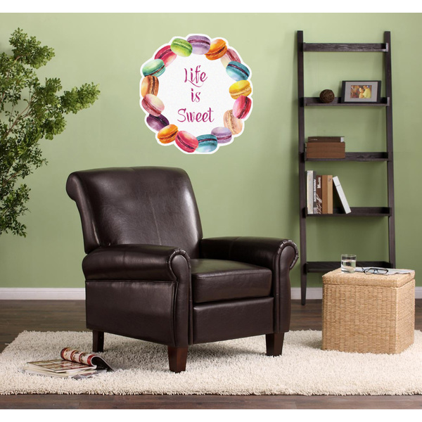 Macarons Wall Graphic on Living Room Wall