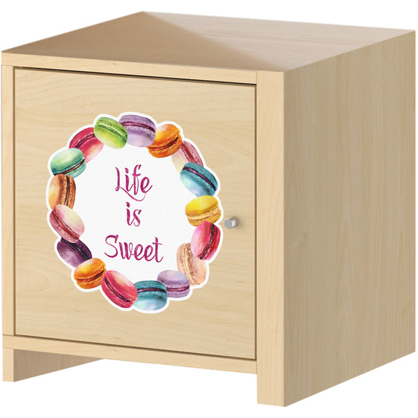 Macarons Wall Graphic on Wooden Cabinet