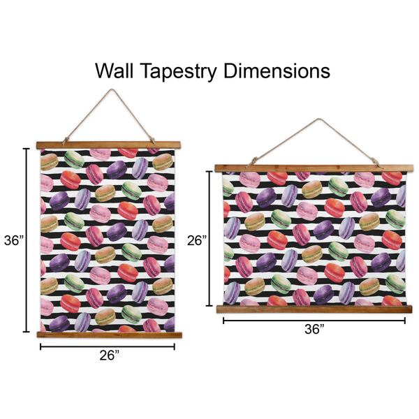 Macarons Wall Hanging Tapestries - Parent/Sizing