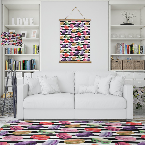 Macarons Wall Hanging Tapestry - Portrait - IN CONTEXT