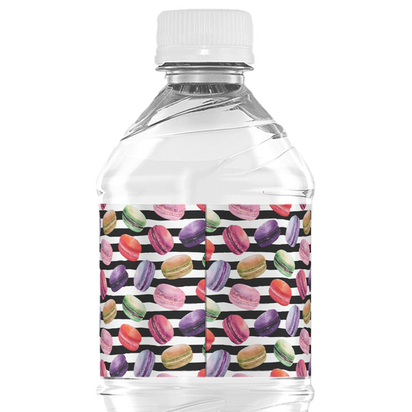 Macarons Water Bottle Label - Back View