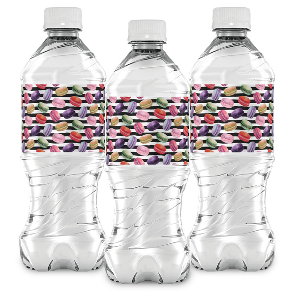 Macarons Water Bottle Labels - Front View