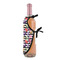Macarons Wine Bottle Apron - DETAIL WITH CLIP ON NECK
