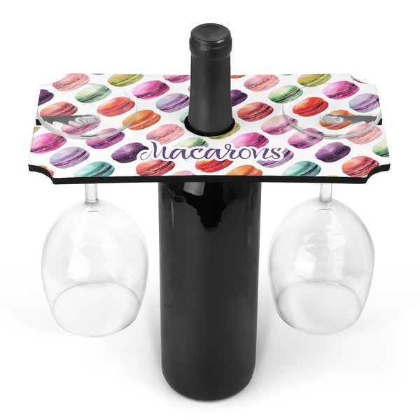 Custom Macarons Wine Bottle & Glass Holder (Personalized)