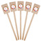 Macarons Wooden 6.25" Stir Stick - Rectangular - Fan View