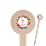 Macarons Round Wooden Food Picks