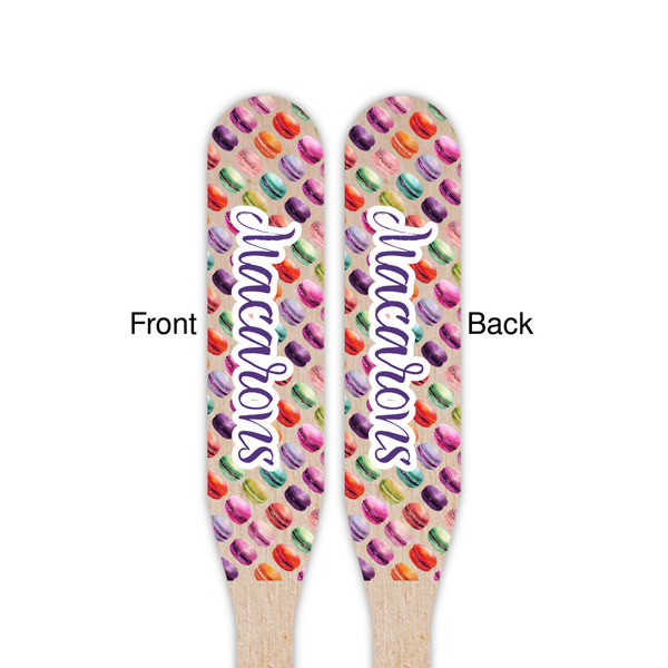 Macarons Wooden Food Pick - Paddle - Double Sided - Front & Back