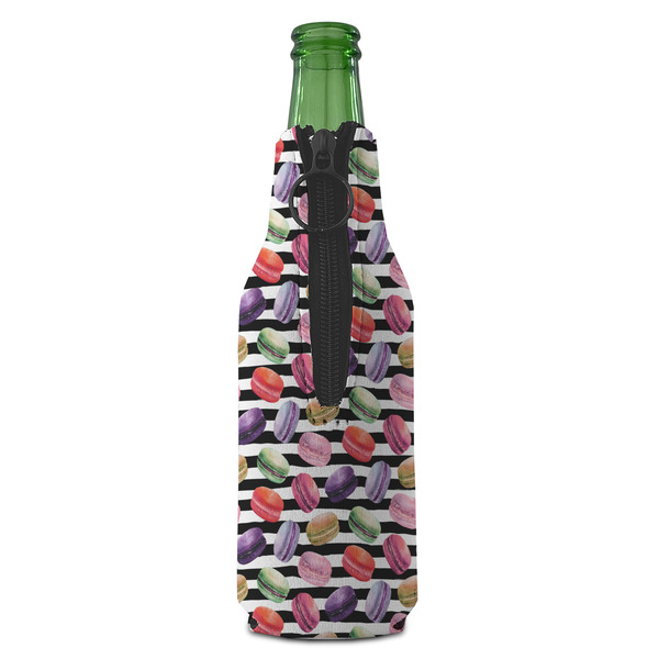 Macarons Zipper Bottle Cooler - BACK (bottle)