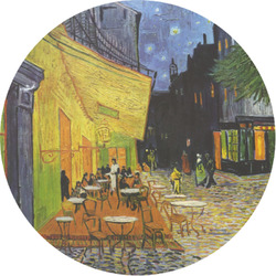 Cafe Terrace at Night (Van Gogh 1888) 1" Multipurpose Round Labels