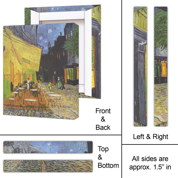 Cafe Terrace at Night (Van Gogh 1888) 11x14 - Canvas Print - Approval