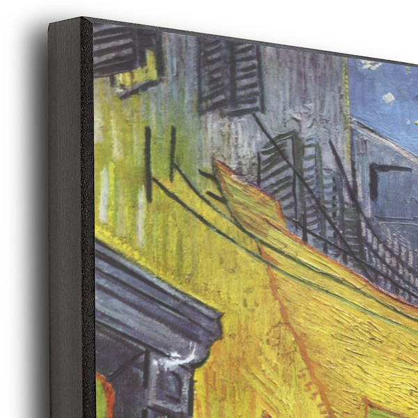 Cafe Terrace at Night (Van Gogh 1888) 11x14 Wood Print - Closeup