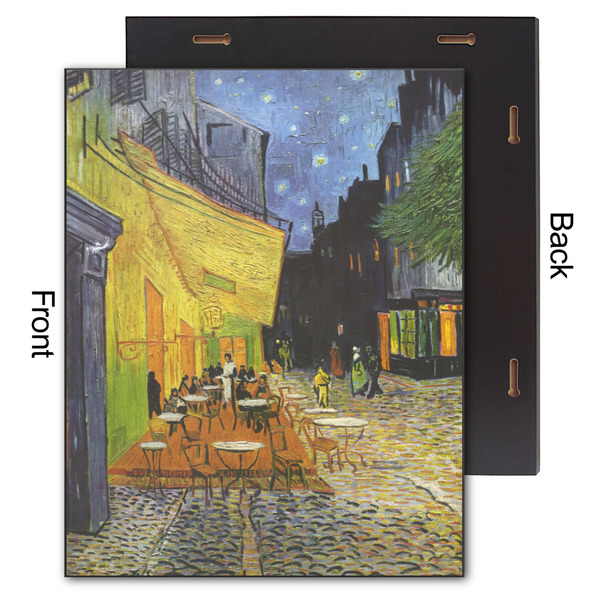 Cafe Terrace at Night (Van Gogh 1888) 11x14 Wood Print - Front & Back View
