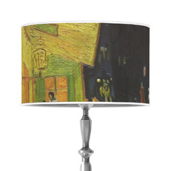 Cafe Terrace at Night (Van Gogh 1888) 12" Drum Lamp Shade - Poly-film