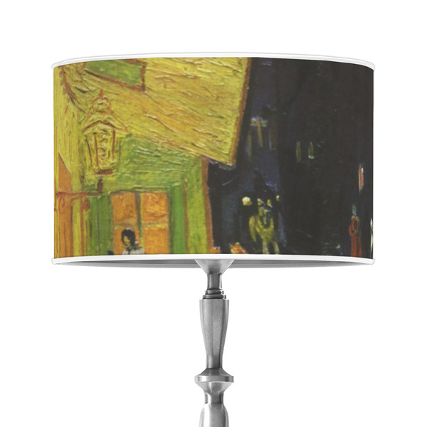 Custom Cafe Terrace at Night (Van Gogh 1888) 12" Drum Lamp Shade - Poly-film